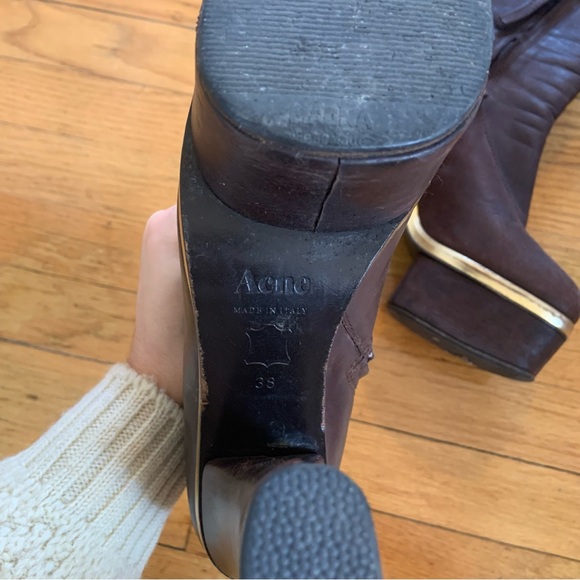 acne studios Brown Platform Boots - Picture 6 of 6